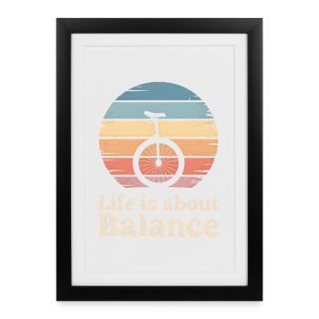 Monocycle - Affiche encadrée (27 × 37 cm) - noir - Devant