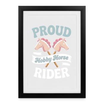Hobby Horsing - Affiche encadrée (27 × 37 cm) - noir - Devant