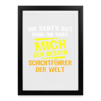 Don de superviseur de service - Affiche encadrée (27 × 37 cm) - noir - Devant