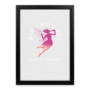 The location is drunken Fairy - Framed poster (27 × 37 cm) - black - Front