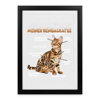 Bengal Cat Gift for Cat Fan Cat Mom - Framed poster (27 × 37 cm) - black - Front