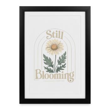 Gentle vintage daisies - Framed poster (27 × 37 cm) - black - Front