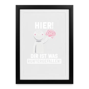 Here you fell down something sarcastic - Framed poster (27 × 37 cm) - black - Front