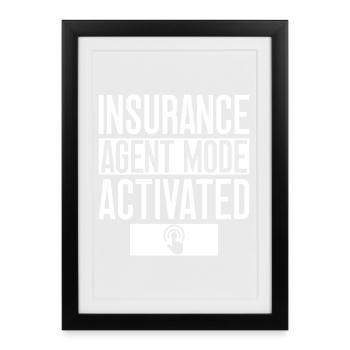 Insurance Agent Costume Mode Activated Medicare - Framed poster (27 × 37 cm) - black - Front