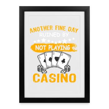 Jeu Casino Casino - Affiche encadrée (27 × 37 cm) - noir - Devant