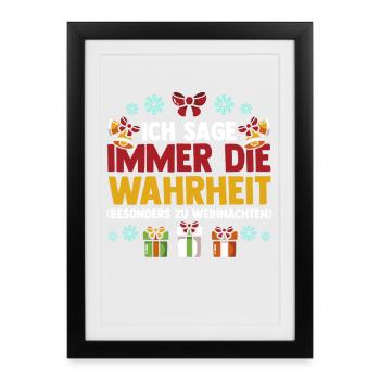 Noël du Père Noël - Affiche encadrée (27 × 37 cm) - noir - Devant