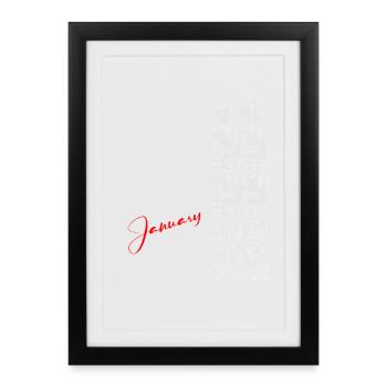 January-1996-Vintage-Born-Birthday-Retro - Framed poster (27 × 37 cm) - black - Front