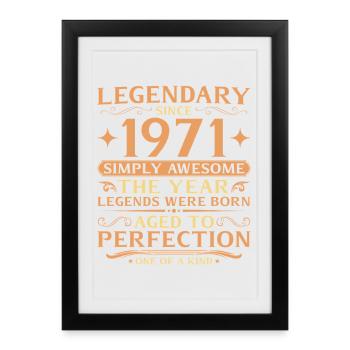 55e anniversaire de Legends 1971 - Affiche encadrée (27 × 37 cm) - noir - Devant