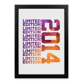 12 ANS ÉDITION LIMITÉE 2014 12E ANNIVERSAIRE - Affiche encadrée (27 × 37 cm) - noir - Devant