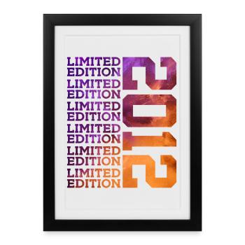 14 ANS ÉDITION LIMITÉE 2012 14E ANNIVERSAIRE - Affiche encadrée (27 × 37 cm) - noir - Devant