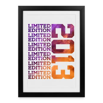 13 ANS ÉDITION LIMITÉE 2013 13E ANNIVERSAIRE - Affiche encadrée (27 × 37 cm) - noir - Devant