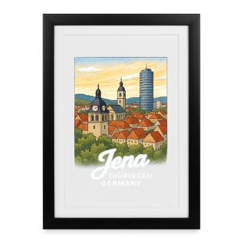 Iéna - Affiche encadrée (27 × 37 cm) - noir - Devant