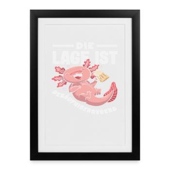 The location is drunken: Axolotl - Framed poster (27 × 37 cm) - black - Front