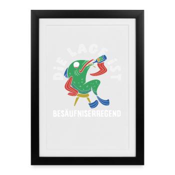 The location is drunken fish - Framed poster (27 × 37 cm) - black - Front
