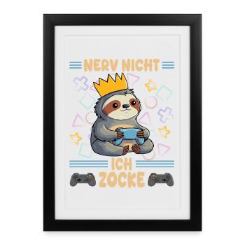 Annoying not I gamble - Framed poster (27 × 37 cm) - black - Front