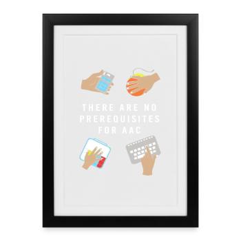 AAC Communication Sign Language SLP - Framed poster (27 × 37 cm) - black - Front