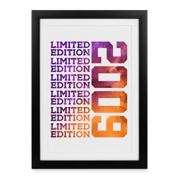17 ANS ÉDITION LIMITÉE 2009 17E ANNIVERSAIRE - Affiche encadrée (27 × 37 cm) - noir - Devant