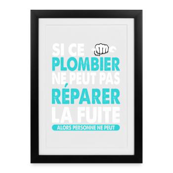 Plumber Profession Gift Idea Funny Phrase - Framed poster (27 × 37 cm) - black - Front