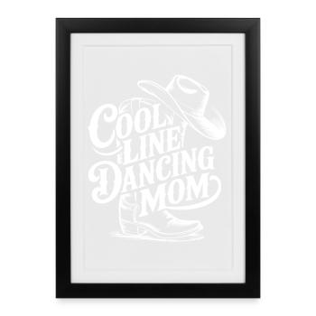 Ligne de danseuse avec maman western Tee - Affiche encadrée (27 × 37 cm) - noir - Devant