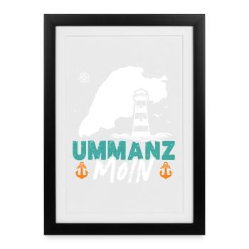 Baltic Sea Holiday UMMANZ MOIN Funny - Framed poster (27 × 37 cm) - black - Front
