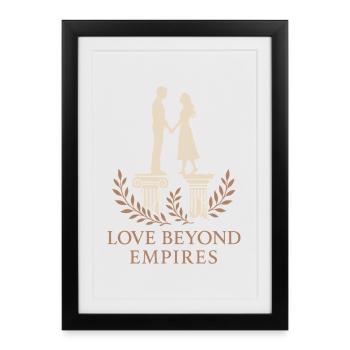 Mythologie de l’amour ancien Romance Vintage - Affiche encadrée (27 × 37 cm) - noir - Devant