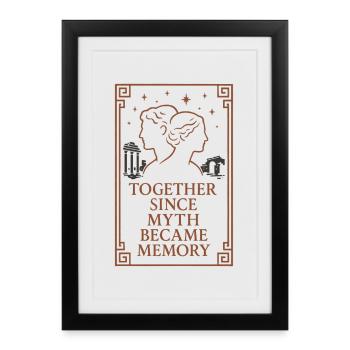 Mythologie de l’amour ancien Romance Vintage - Affiche encadrée (27 × 37 cm) - noir - Devant