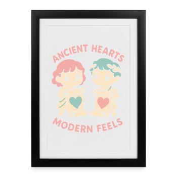 Mythologie de l’amour ancien Romance Vintage - Affiche encadrée (27 × 37 cm) - noir - Devant