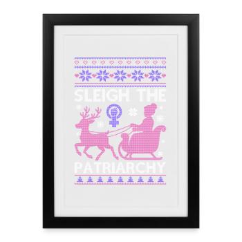 Sleigh Le Patriarcat - Affiche encadrée (27 × 37 cm) - noir - Devant