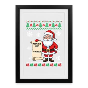 Naughty List The Patriarchy - Framed poster (27 × 37 cm) - black - Front