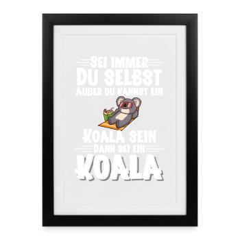 Koala - Affiche encadrée (27 × 37 cm) - noir - Devant