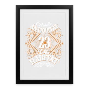23rd Birthday Antique Rarity - Framed poster (27 × 37 cm) - black - Front