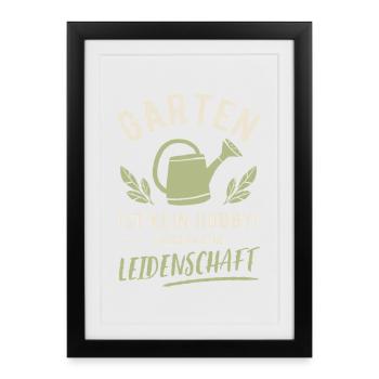 Garden | Not a hobby but a passion - Framed poster (27 × 37 cm) - black - Front