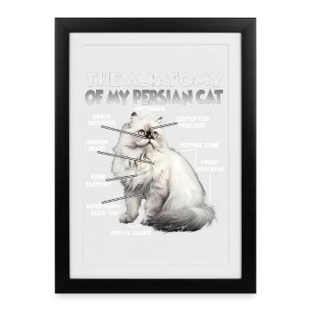 Persian Cat Gift Cat Gift Idea - Framed poster (27 × 37 cm) - black - Front