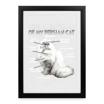 Persian Cats Gift for Cat Lover - Framed poster (27 × 37 cm) - black - Front