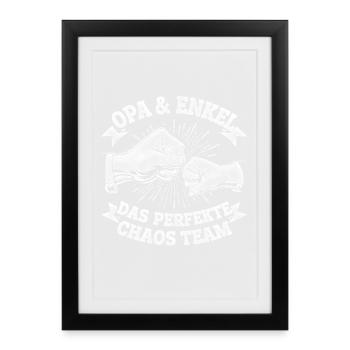 Grandpa & Grandson – Perfect Chaos Team - Framed poster (27 × 37 cm) - black - Front