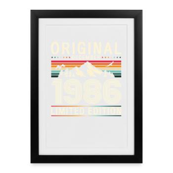 40e anniversaire Original Décembre Volume 1986 - Affiche encadrée (27 × 37 cm) - noir - Devant