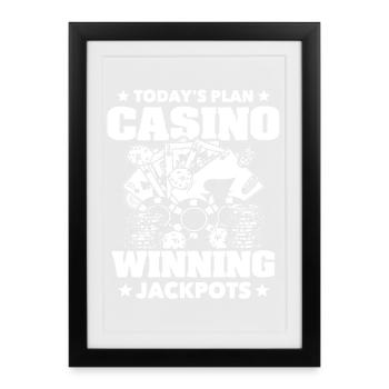 Casino Casino Game - Framed poster (27 × 37 cm) - black - Front