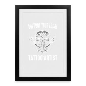 Tattoo Artist Gifts - Framed poster (27 × 37 cm) - black - Front