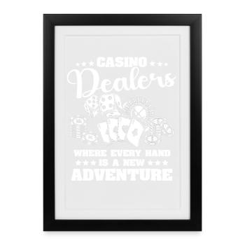 Casino Gambler - Framed poster (27 × 37 cm) - black - Front