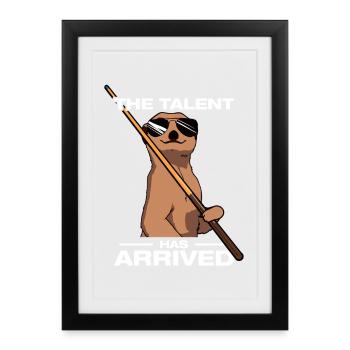 The Talent has funny billiards billiards player - Framed poster (27 × 37 cm) - black - Front