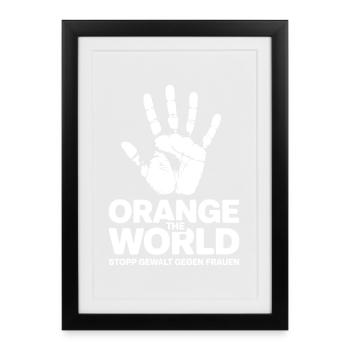 Orange The World Stop Violence Against Women - Framed poster (27 × 37 cm) - black - Front