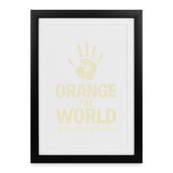 Orange The World - Framed poster (27 × 37 cm) - black - Front