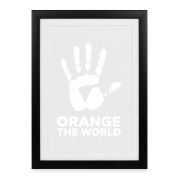Orange The World - Framed poster (27 × 37 cm) - black - Front