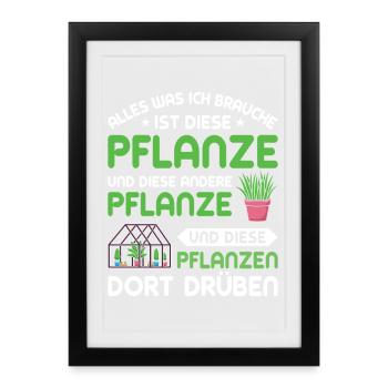 Jardinage horticulture, expressions du jardinage - Affiche encadrée (27 × 37 cm) - noir - Devant
