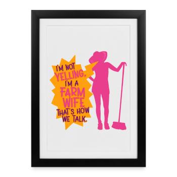Épouse d’une mère fermière - Affiche encadrée (27 × 37 cm) - noir - Devant