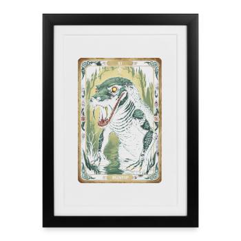 Créatures mythologiques Bunyip - Affiche encadrée (27 × 37 cm) - noir - Devant