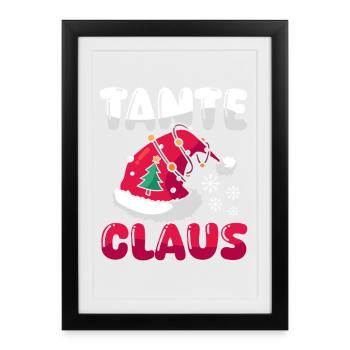 Santa Claus Aunt Claus Christmas - Framed poster (27 × 37 cm) - black - Front