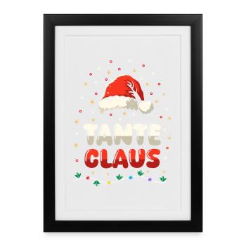 Santa Claus Aunt Claus Christmas - Framed poster (27 × 37 cm) - black - Front