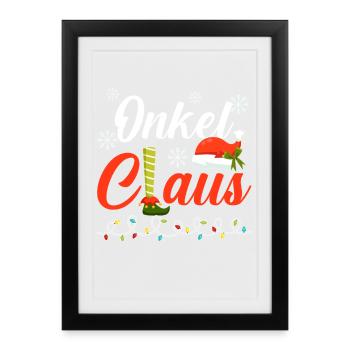 Santa Claus Uncle Claus Christmas - Framed poster (27 × 37 cm) - black - Front