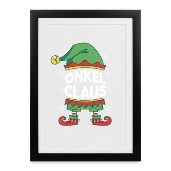 Santa Claus Uncle Claus Christmas - Framed poster (27 × 37 cm) - black - Front
